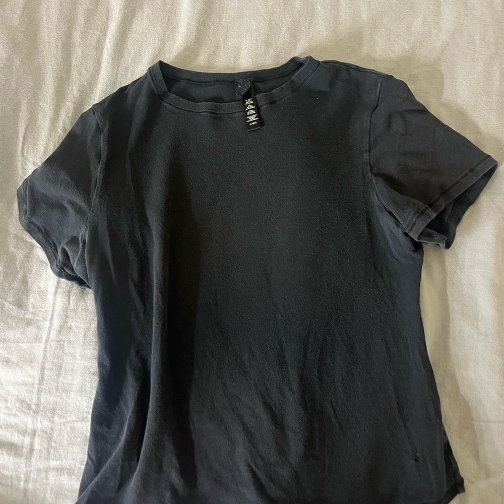 SKIMS Black Crop Top